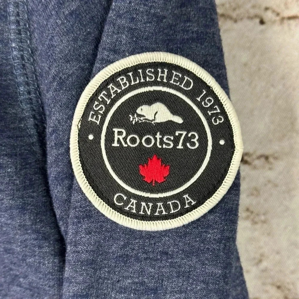 NWT ROOTS Women's XS Sandylake Full Zip Hoodie Ink Blue Sweater Hoody New Hood - Picture 8 of 12